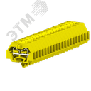 Клемма TB 1-1 с бок. подключ. с защелк. ножками, сечение 1,5 мм. кв., желтая