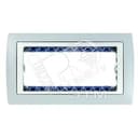 Рамка с суппортом на 5 узких модулей, S82C, серый - белый Simon