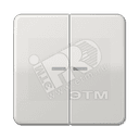 Клавиши ударопрочные для сдвоенногых выключателей с подсветкой светло-серые