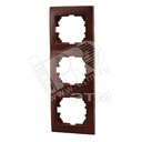 Мира Рамка 3 поста вертикальная без вставок вишня Lezard