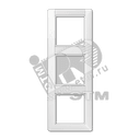 Рамка 3 поста универсальная с полем для надписи белая