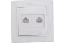 Розетка компьютерная 2-м СП Минск RJ45 бел. EKF ERK02-035-10