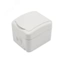 Розетка одноместная (керамика) Mini OG IP54, с заземлением, о/у, белая