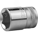 Головка торцевая "INDUSTRIE QUALITAT", Cr-V, FLANK, хромосатинированная, 1/2", 21 мм