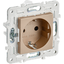 SKANDY Розетка с заземлением с защитными шторками 16А SK-R04Sa песочный IEK