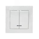 Валенсия выключатель 2-кл. 10А белый с индикатором