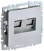 BRITE Роз. комп. 2-ая RJ45 кат.5E РК10-2-БрА алюм. IEK (BR-K20-1-K47)