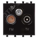 Avanti TV-FM-SAT "Черный квадрат", 16A, 2 модульный