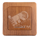 Выключатель одноклавишный скрытый с индикацией дуб 10А