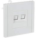 FORTE&PIANO Розетка двойная RJ11+RJ45 кат.5E FP235 белый IEK