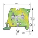 Клемма винтовая 10мм.кв. Земля ZS10 TE Connectivity ОУЭО