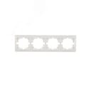 MIRA Рамка 4 поста горизонтальная без вставок белая