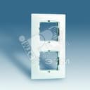 Рамка с суппортом на 4 широкий или 8 узких модулей, без лапок, дюропласт, 298х85мм, белый Simon