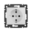 Розетка 1-м СП Valena 16А IP21 230/250В 2P+E с заземл. защ. шторки на винтах механизм бел. Leg 774421
