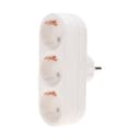 Разветвитель 3-м с заземл. 16А IP20 линейный бел. Rexant 11-1079