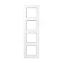 Рамка 4-я для горизонтальной/вертикальной установки  Серия- A550  Материал- термопласт. Цвет- белый