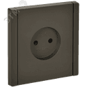 FORTE&PIANO Розетка 1-местная без заземления с защитными шторками винтовое крепление 10А FP317 серый IEK