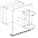 Кронштейн для крепления на опору блока питания БПУ-3-230VAC-24VAC/10А