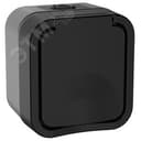 Розетка 1-местная с заземляющим контактом и крышкой TORS 16А IP55 графит IEK