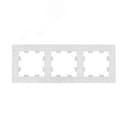 ATLASDESIGN NATURE 3-постовая РАМКА, НАТУРАЛЬНОЕ СТЕКЛО, БЕЛЫЙ