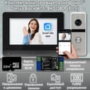 Комплект видеодомофона Olesya Wi-Fi AHD1080P Full HD (911sl), Черный + Модуль сопряжения "Луч-БМ"+ Карта памяти