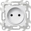 Розетка 2К с защитными шторками, белый 2450441-030 Simon