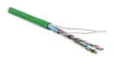 Кабель витая пара, экранированная 4х2х0,48 Hyperline F/UTP4-C5E-P26-IN-LSZH-GN-100 (100 м)