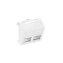 Корпус компьютерной розетки Modul45 тип C (наклонный) 45x45 мм (белый)