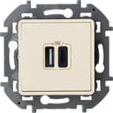 Зарядное устройство с двумя USB разьемами A C 240В/5В 3000мА INSPIRIA слоновая кость