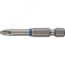 Биты "ЭКСПЕРТ" торсионные кованые, обточенные, хромомолибденовая сталь, тип хвостовика E 1/4", PZ2, 50мм, 2шт ЗУБР