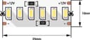 Светодиодная лента SWG SMD 3014 240 LEDм 24 Втм 12В IP20 3000К SWG42401224WW