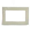 Рамка двухместная без перемычки, стекло, Катрин, дымчатый Stekker