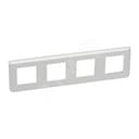 Рамка пластиковая горизонтальная Mosaic 4х2 модуля алюминий