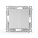 Переключатель проходной 2-кл. СП Pixel 10А IP20 механизм алюм. TOKOV ELECTRIC TKE-PX-P2-C03
