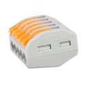 Клемма строительно-монтажная OptiKit СМК 222-415 с рычагом 5 отверстий 0,2-2,5(4,0)мм2