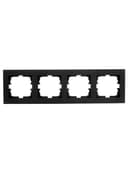 Рамка 4-местн. горизонт. VESNA черн. бархат LEZARD 742-4200-149