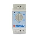 Терморегулятор Energy TK05 с датчиком температуры для теплого пола, электромеханический, на DIN-рейку, серый
