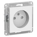 Розетка ATLASDESIGN без заземления со шторками 16А механизм белый