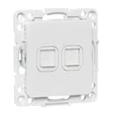 Стокгольм Механизм розетки RJ-45 2-местной белый EKF