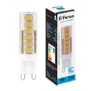 Лампа светодиодная Feron LB433 G9 7W 6400K 25768