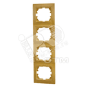 MIRA Рамка 4 поста вертикальная ольха