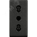 Axolute Розетка 2К+З 10/16А 250В~ с экранированными контактами антрацит Legrand Euro