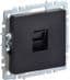 BRITE Роз. комп. RJ45 кат.5E РК10-БрЧ черн. IEK (BR-K10-1-K02)