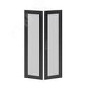 Дверь перфорированная двухстворчатая для IT-CQE 1400x600 RAL9005