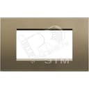 LivingLight Рамка прямоугольная 4 поста Коричневый шелк