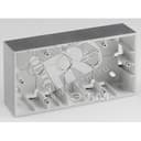 Коробка для наружного монтажа на 2 поста, черный глянец