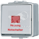 Выключатель аварийный для накладного монтажа универсальный IP44