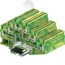 Клемма ТР, 3-уровневая, земля, сечение 2,5 мм. кв., желто-зеленая