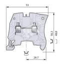 Клемма винтовая 10мм.кв. серая ZS10