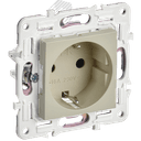 SKANDY Розетка с заземлением с защитными шторками 16А безвинтовое крепление SK-R06B бежевый IEK